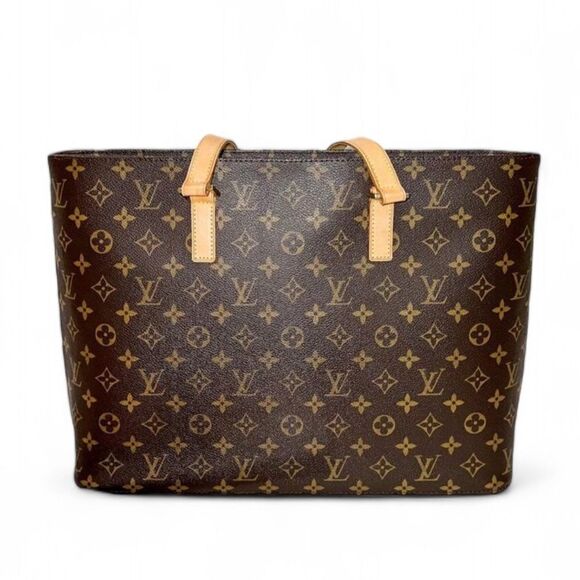 LOUIS VUITTON Luco Brown Monogram LV Logo Canvas Zip Closure Tote - Picture 4 of 16